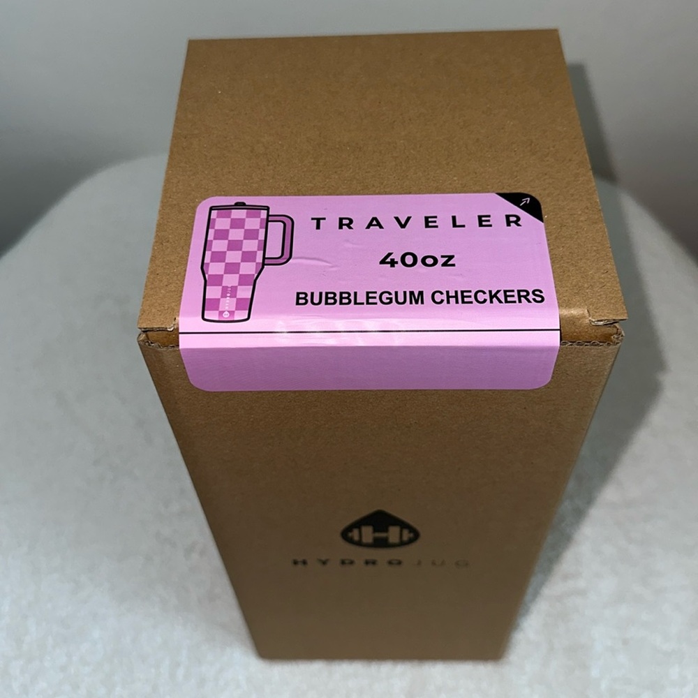 40oz Bubblegum Checkers HydroJug Traveler
